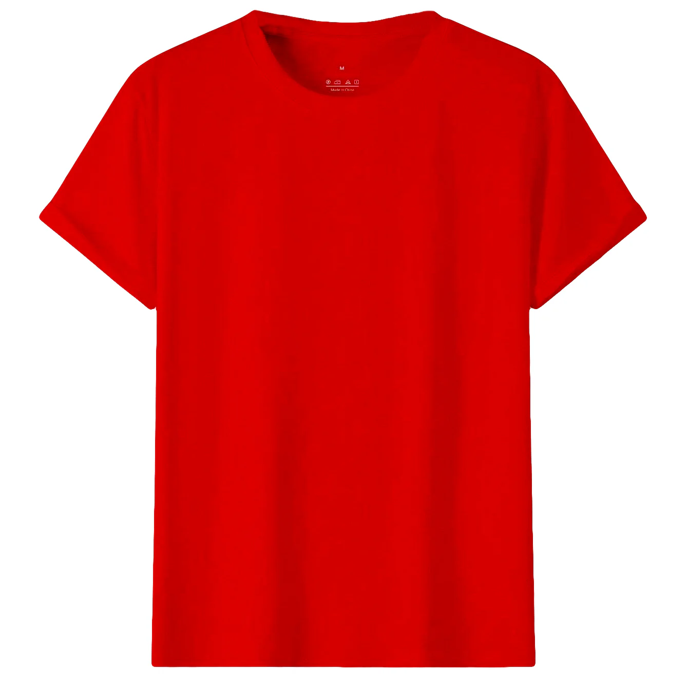 T-Shirt Unisex Men's Basic Plain Blank Crew Tee Tops Shirts - Red