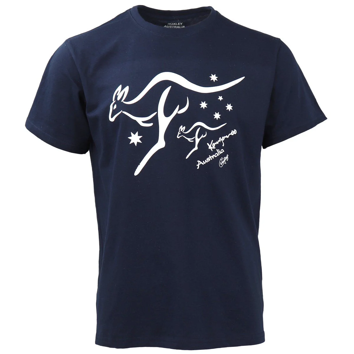 Womens Kangaroo Tee Top T Shirt - Navy